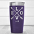 Purple Valentines Day Tumbler With Arrow Of Love Design