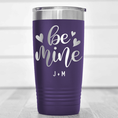 Purple Valentines Day Tumbler With Be Mine Design