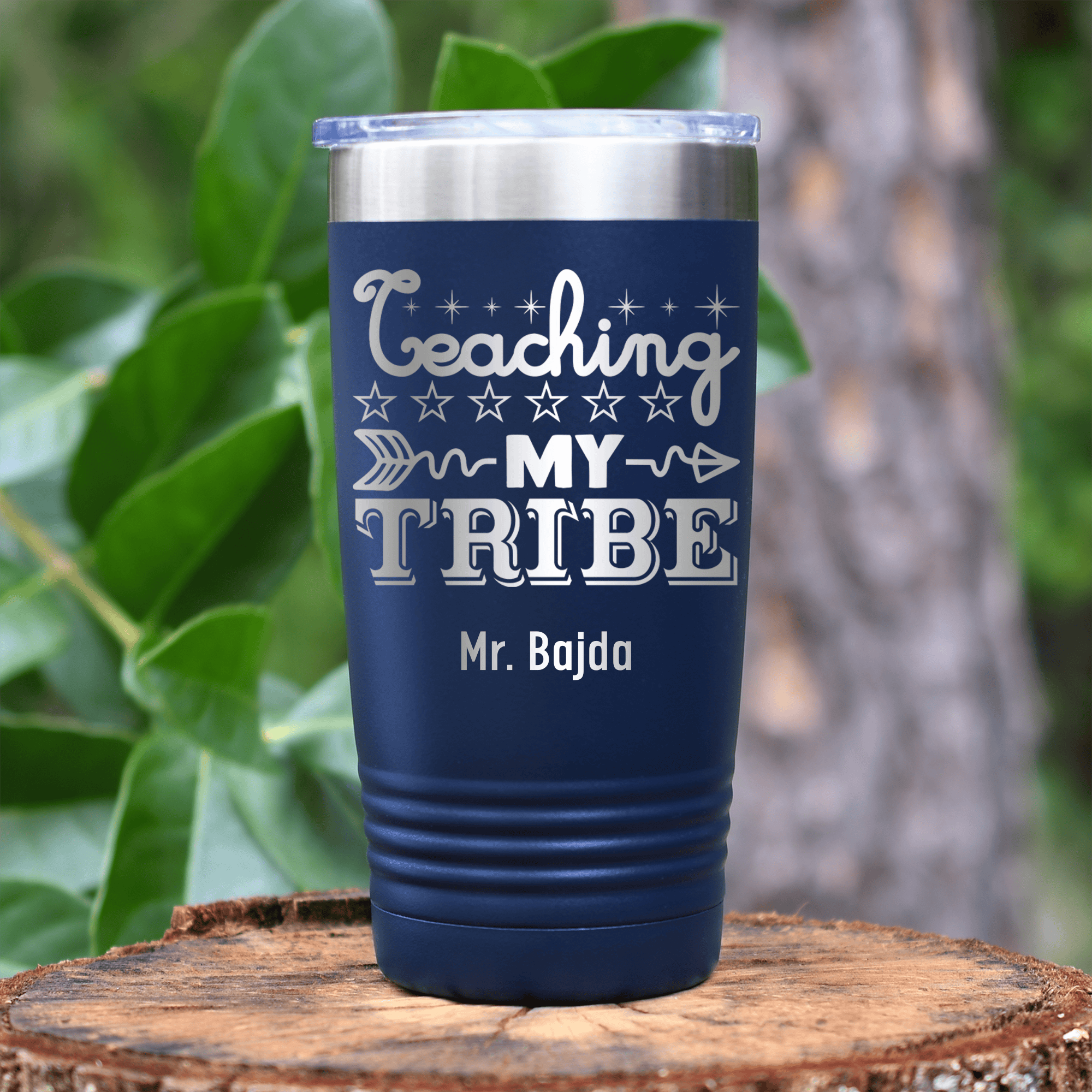 Navy Teacher Tumbler With Coaching Is My Tribe Design