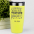 Yellow Teacher Tumbler With Coffee Gives Me Powers Design