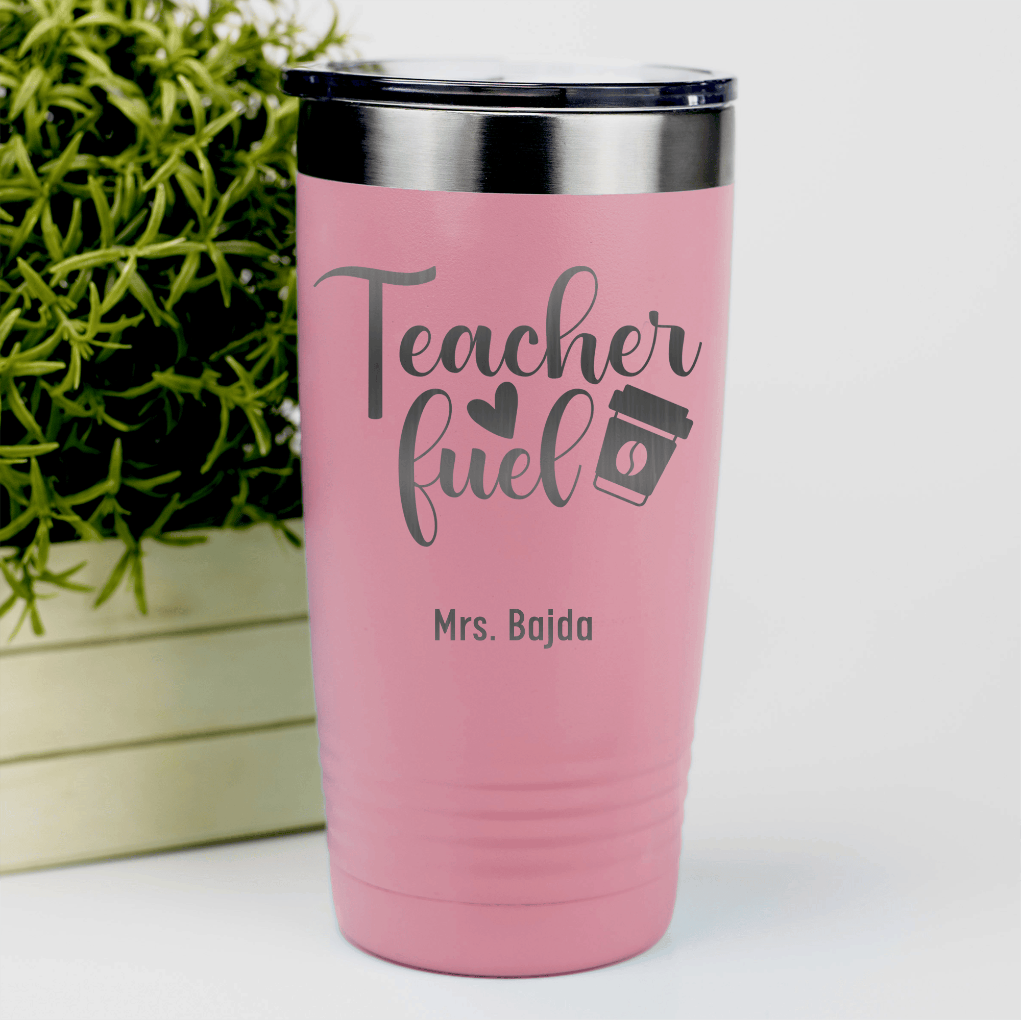 Salmon Teacher Tumbler With Coffee Teacher Fuel Design