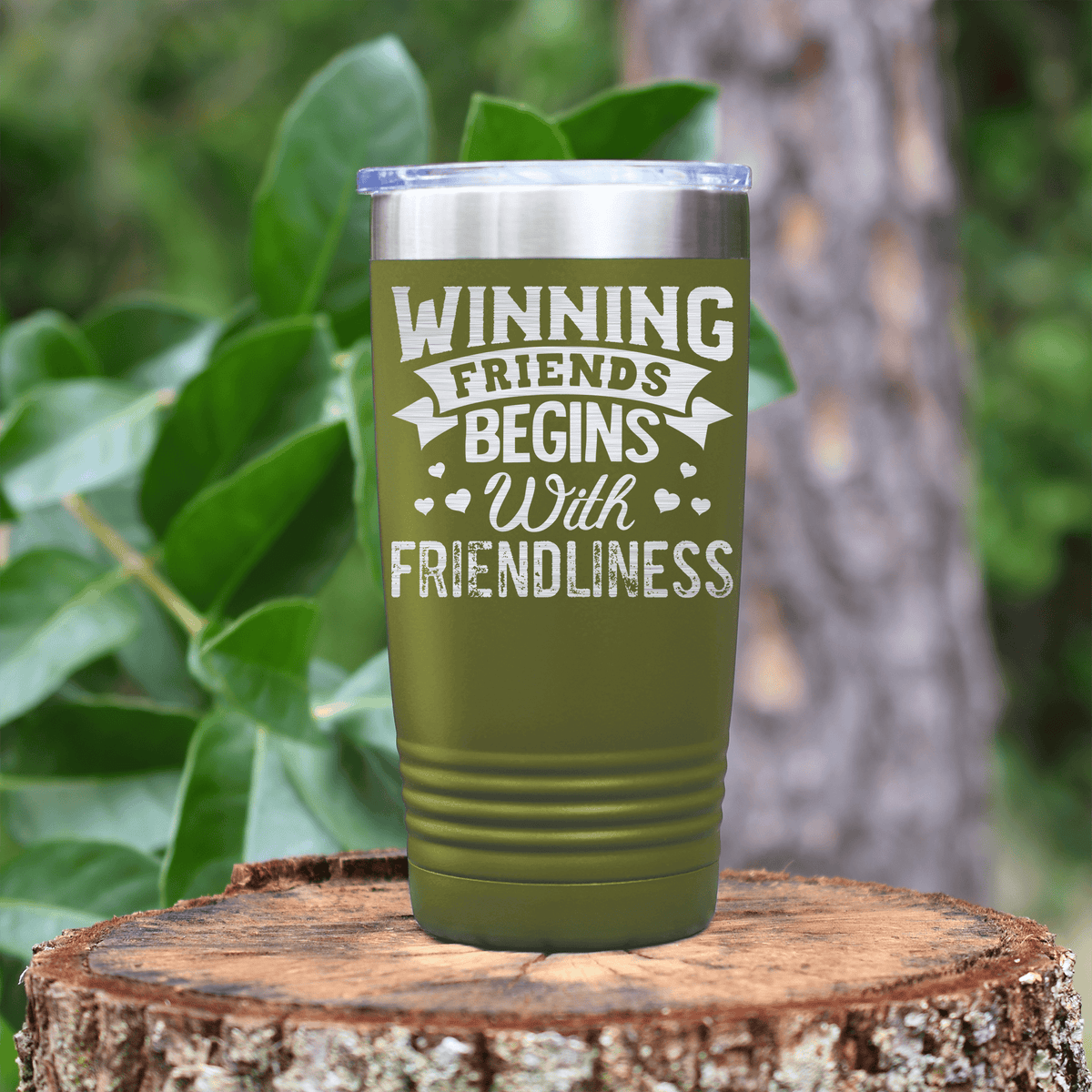 Military Green Best Friend tumbler Friends With Friendliness