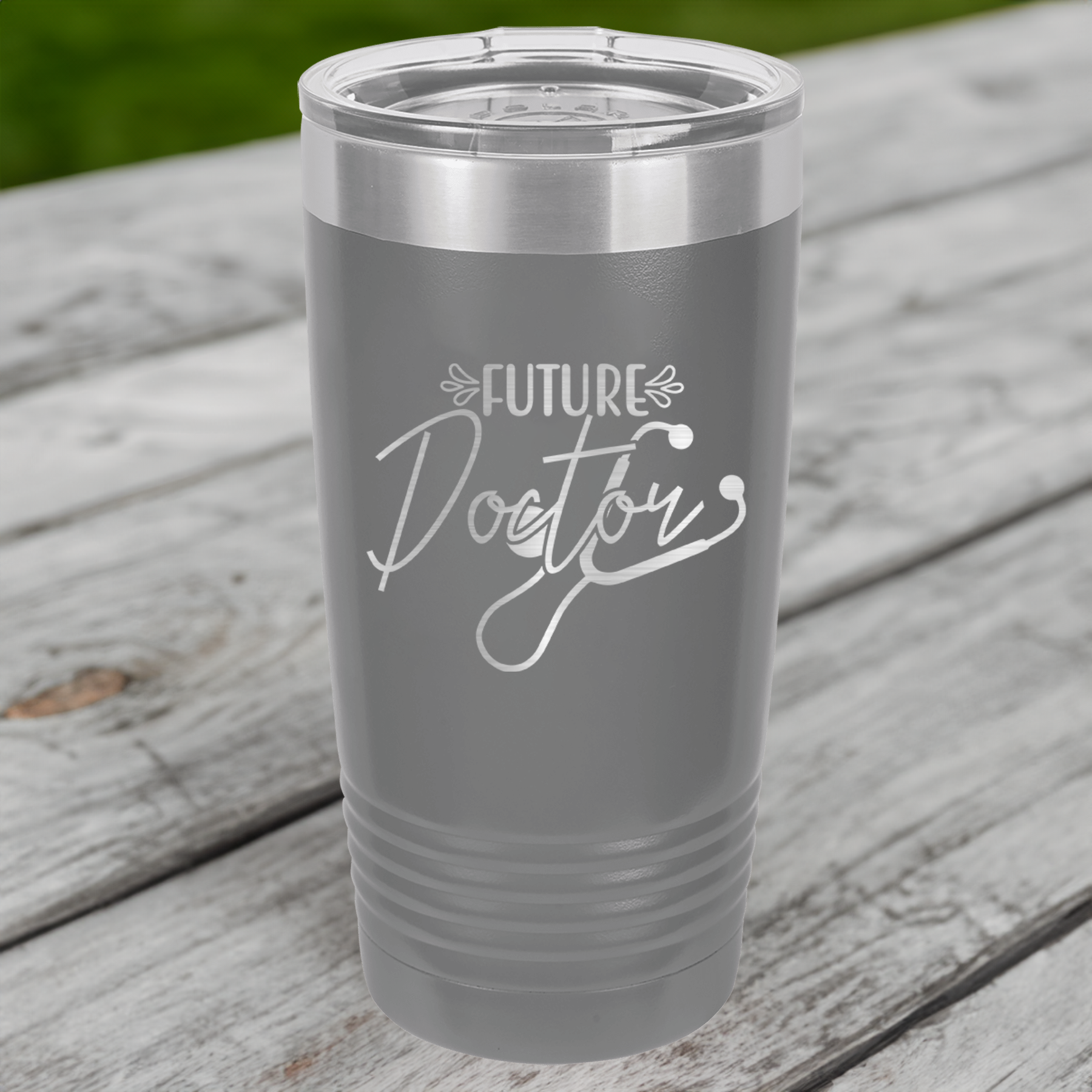 Funny Future Doctor Ringed Tumbler