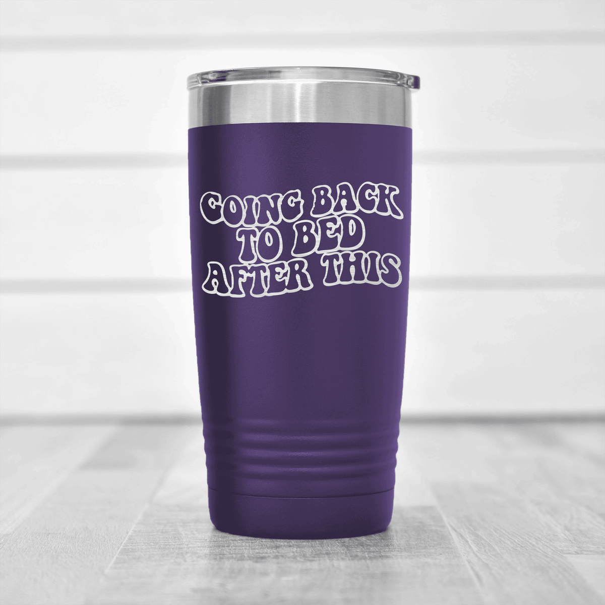 Purple pickelball tumbler Going Back To Bed
