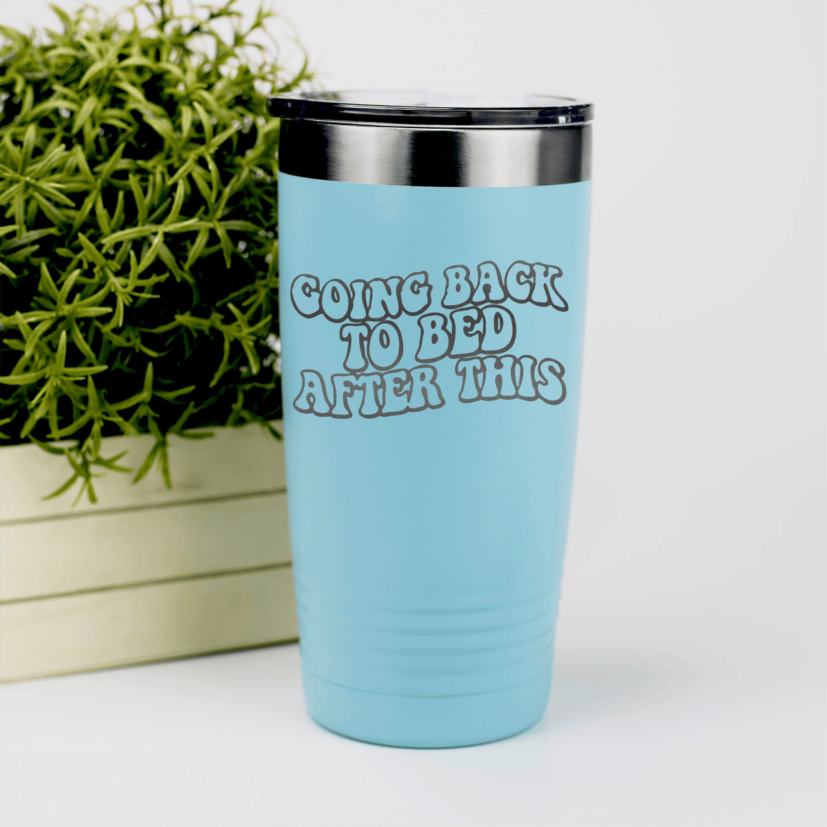 Teal pickelball tumbler Going Back To Bed