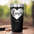 Black Valentines Day Tumbler With Heart Carved Love Design