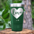 Green Valentines Day Tumbler With Heart Carved Love Design