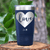 Navy Valentines Day Tumbler With Heart Carved Love Design