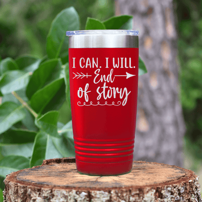 Red pickelball tumbler I Can And I Will