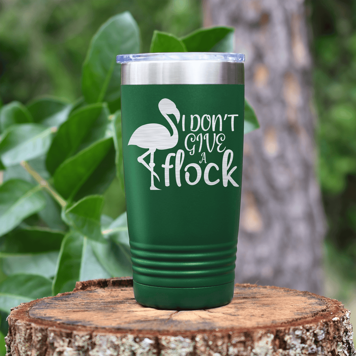 Green pickelball tumbler I Dont Give A Flock