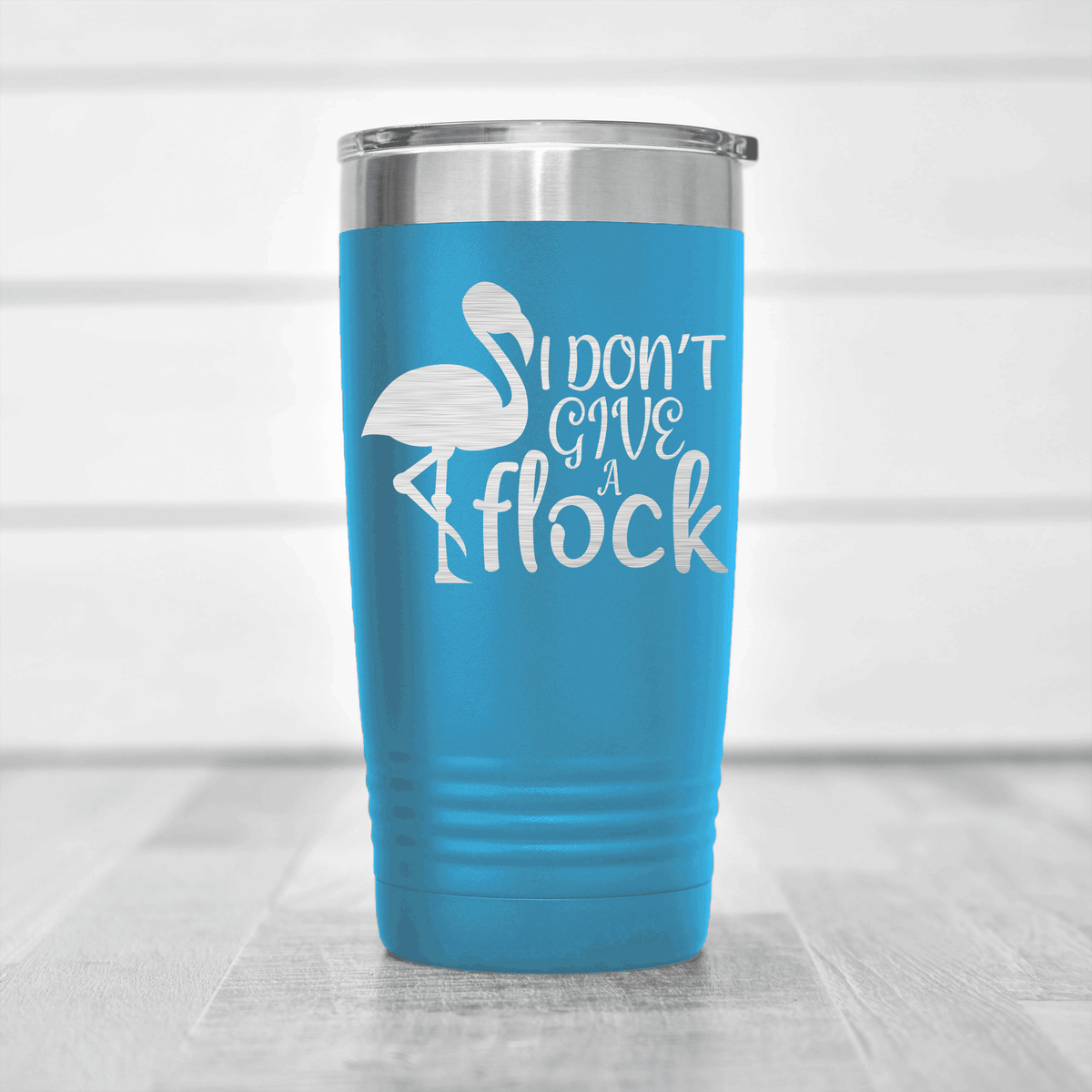 Light Blue pickelball tumbler I Dont Give A Flock