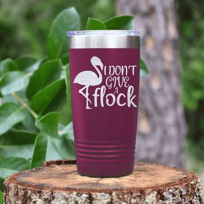 Maroon pickelball tumbler I Dont Give A Flock
