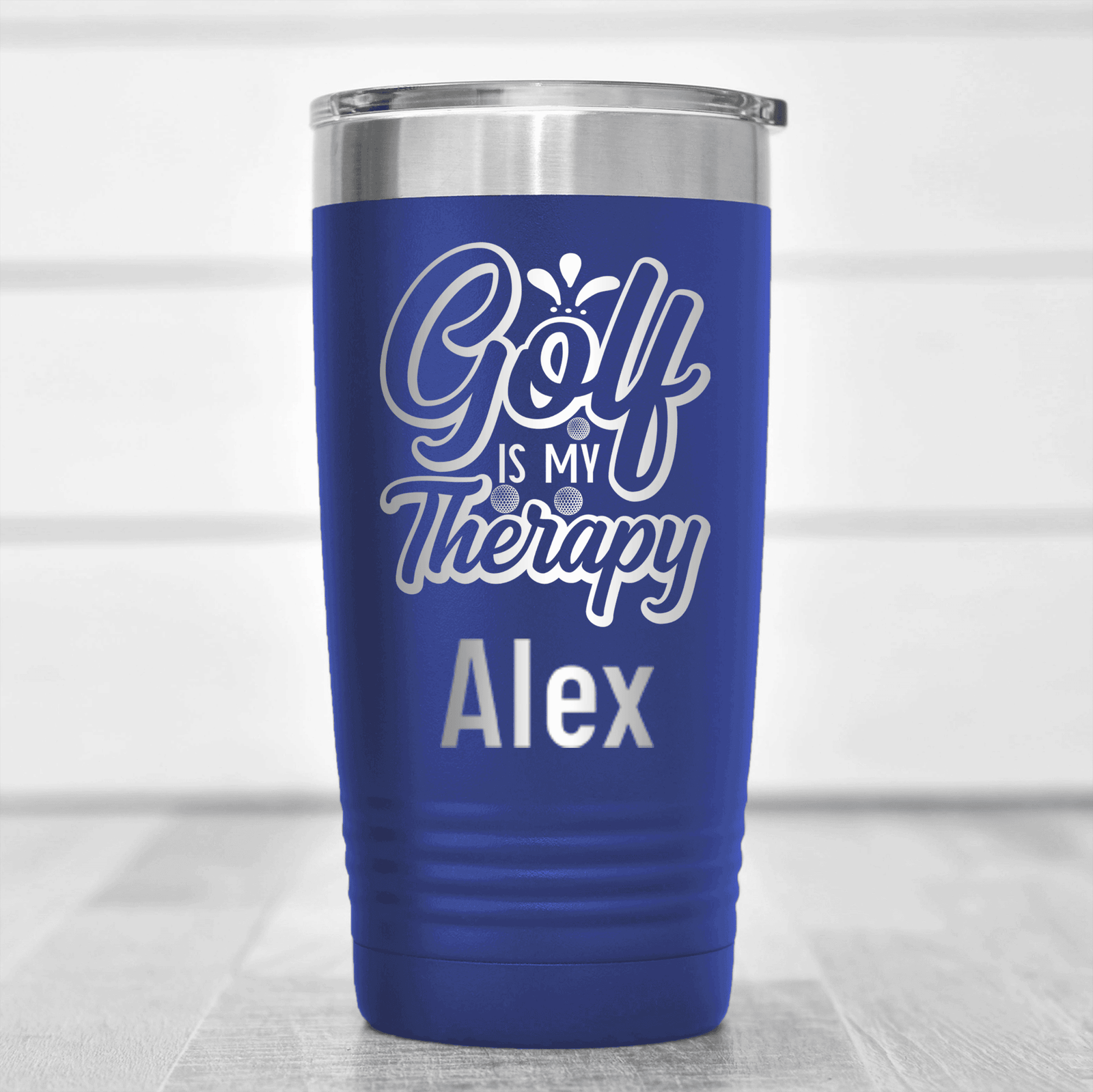 Blue Golf Gifts For Her Tumbler With I Golf For Therapy Design