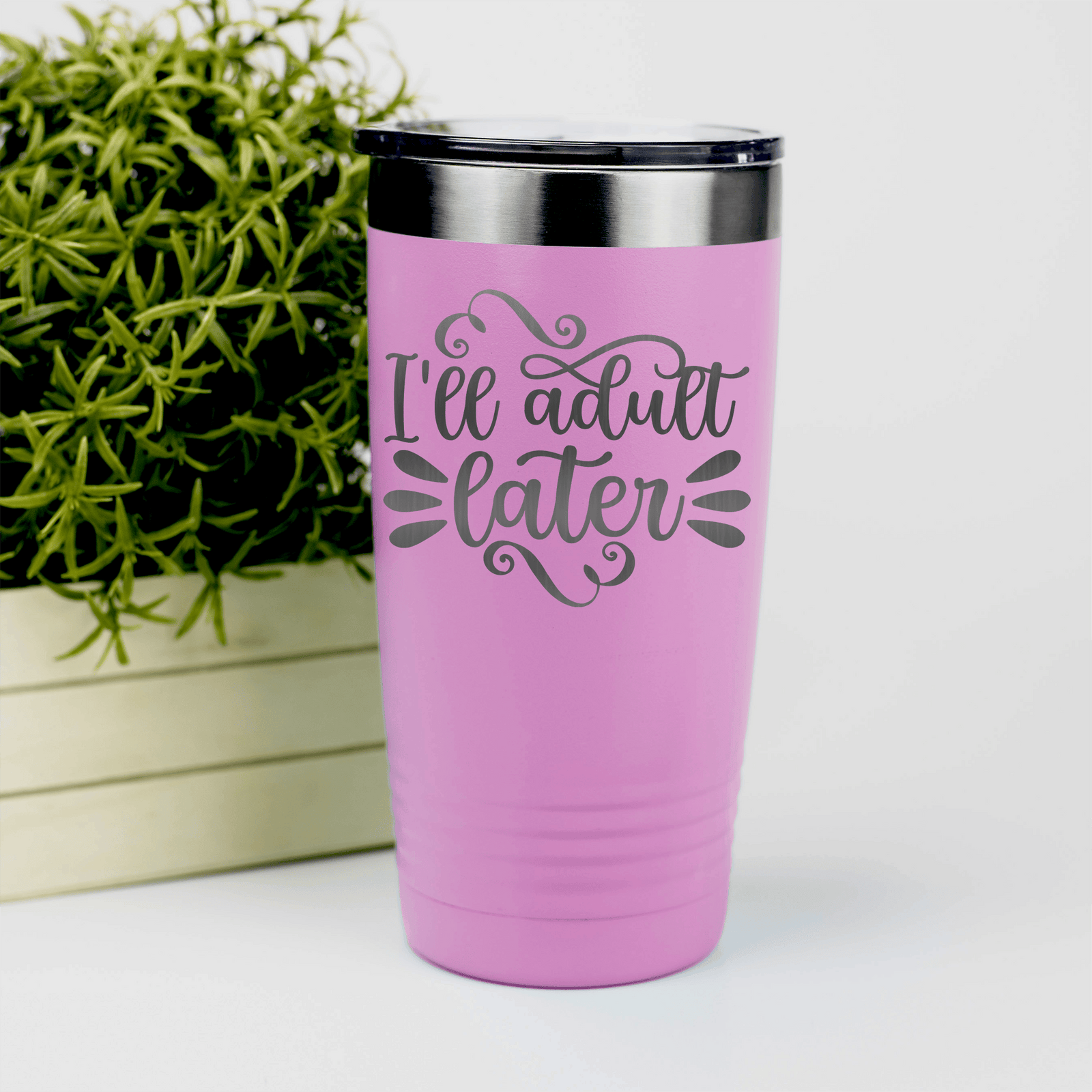 Pink pickelball tumbler Ill Adult Later