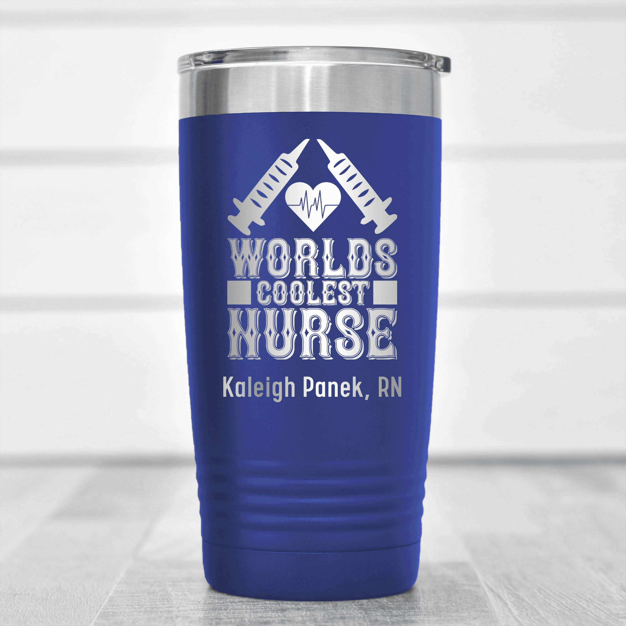 Blue Nurse Tumbler With Im Worlds Coolest Nurse Design