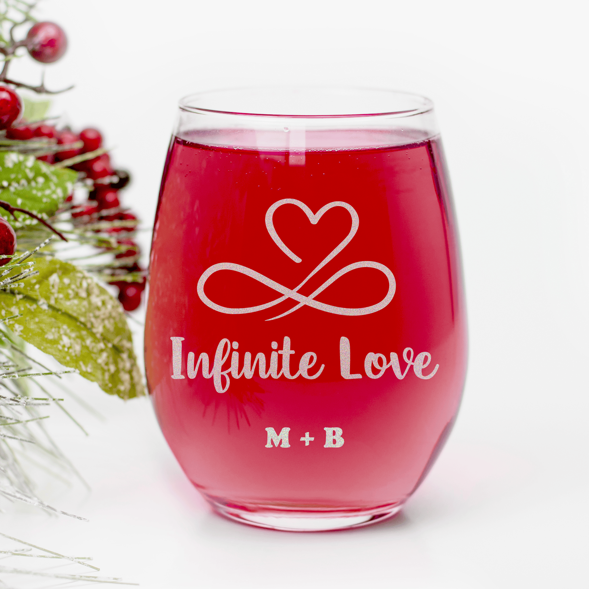 Infinite Love Stemless Wine Glass