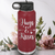 Maroon Valentines Day Water Bottle With Kisses For My Valentine Design