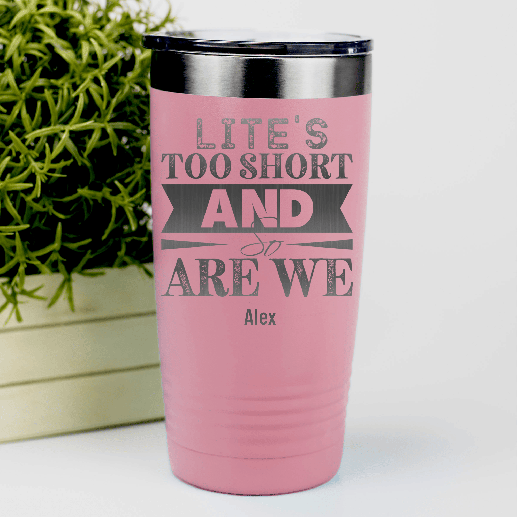 Salmon Best Friend Tumbler With Lifes Too Short Design