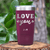 Maroon Valentines Day Tumbler With Love You Most Design