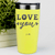 Yellow Valentines Day Tumbler With Love You Most Design