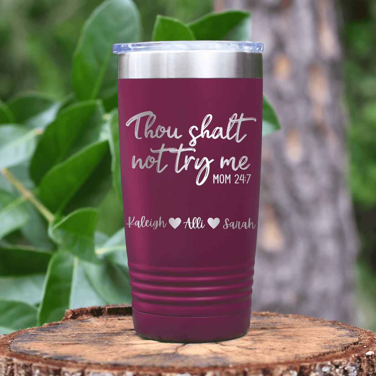 Maroon Mothers Day Tumbler With Moms Revelations Design