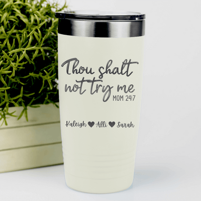 White Mothers Day Tumbler With Moms Revelations Design