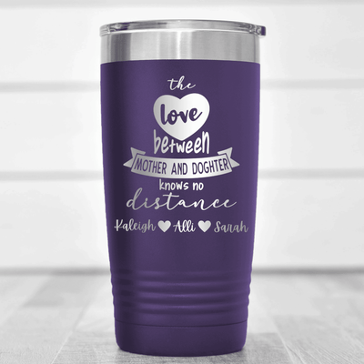 Purple Mothers Day Tumbler With Mothers And Daughters Design