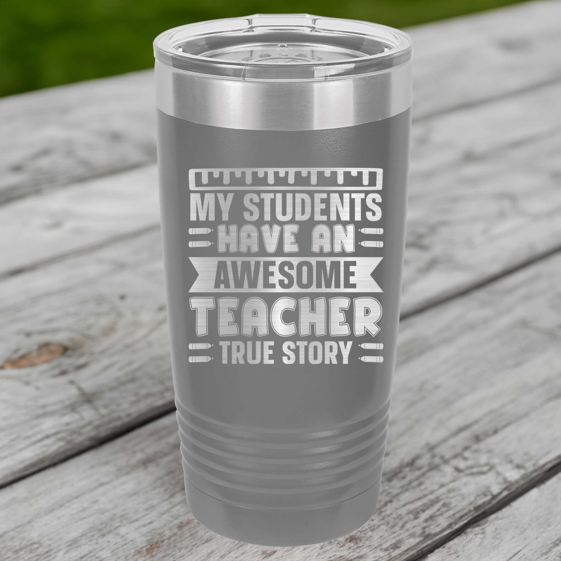 Funny My Students Have An Awesome Teacher Ringed Tumbler
