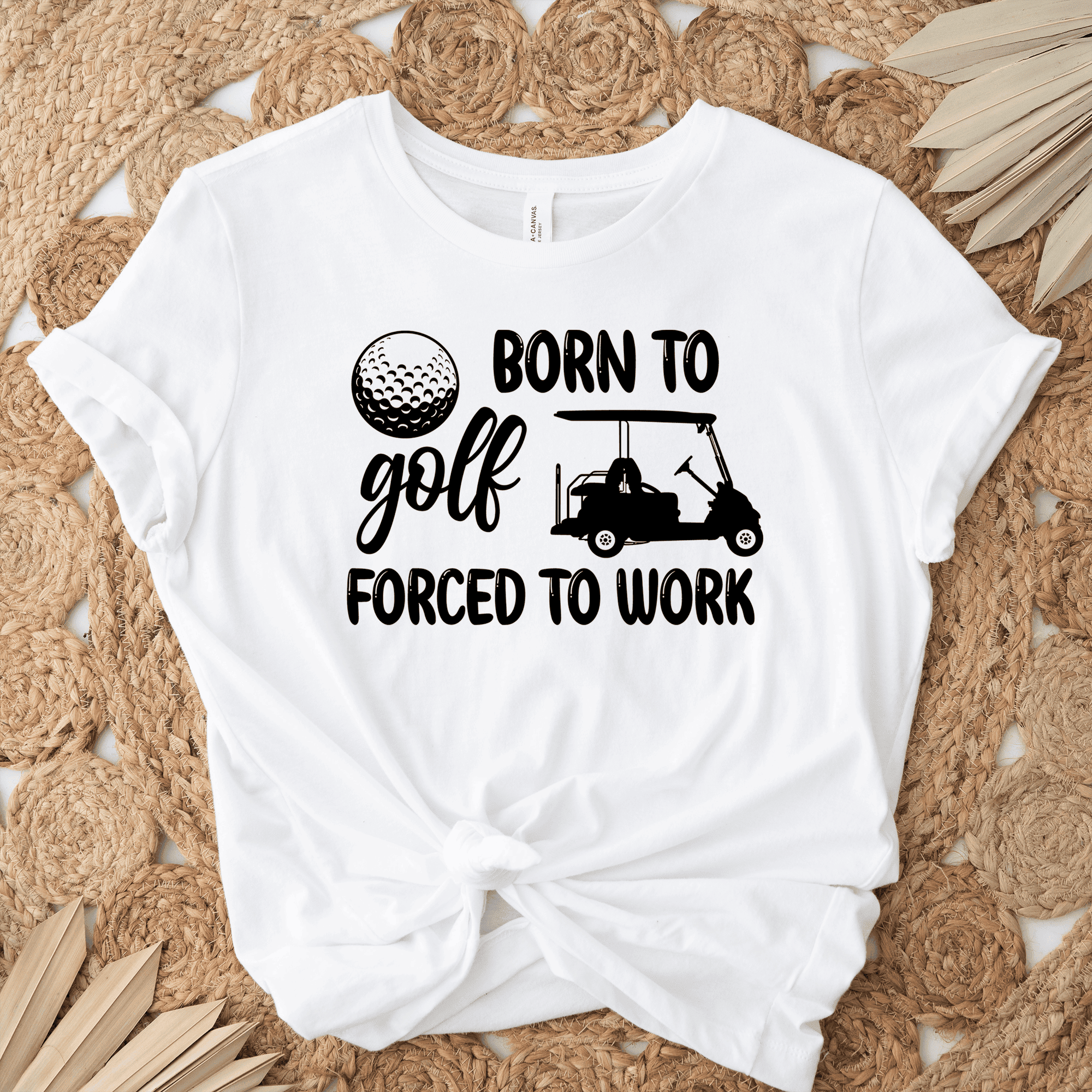 Womens White T Shirt with Never-Meant-To-Work design