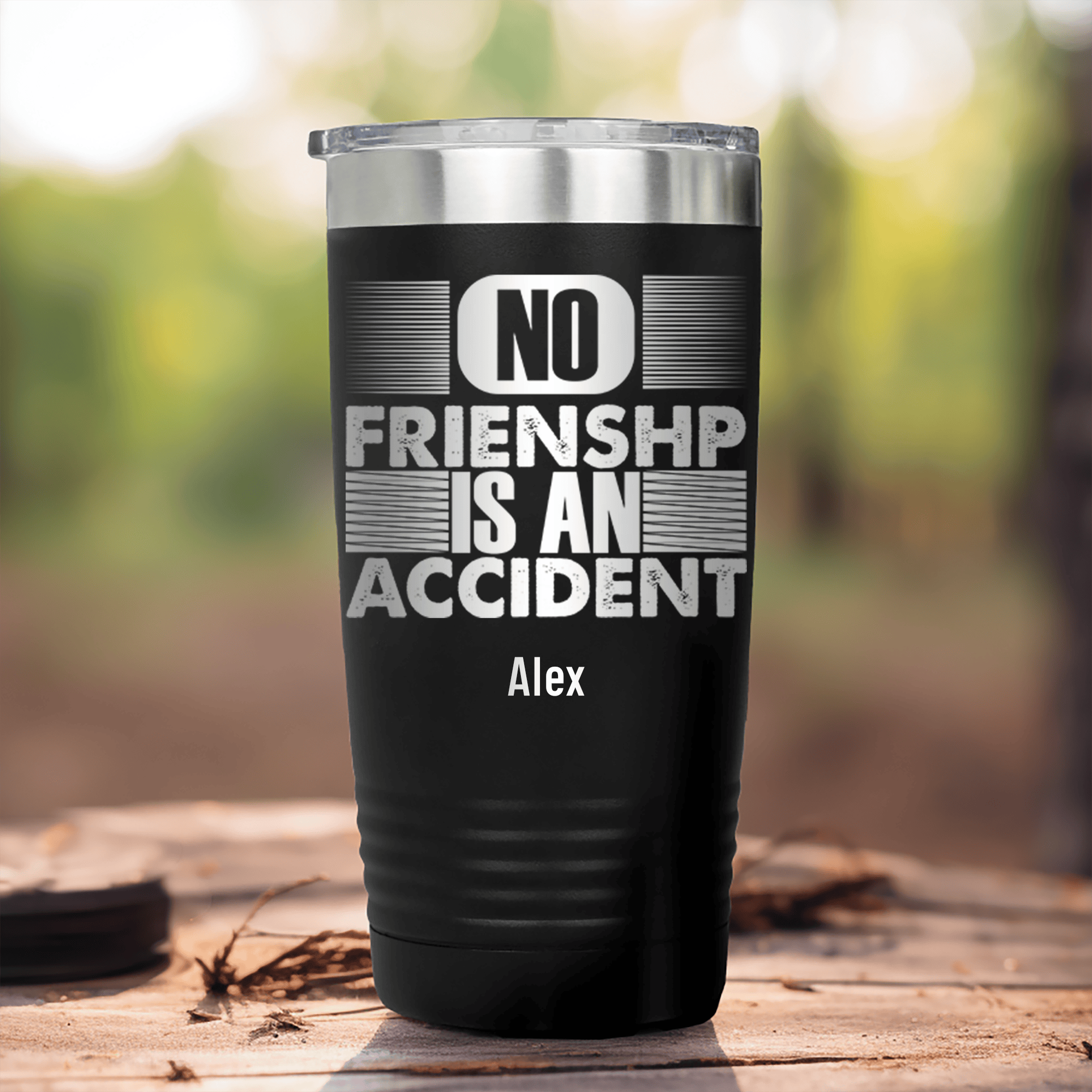 Black Best Friend Tumbler With No Friendship Is An Accident Design
