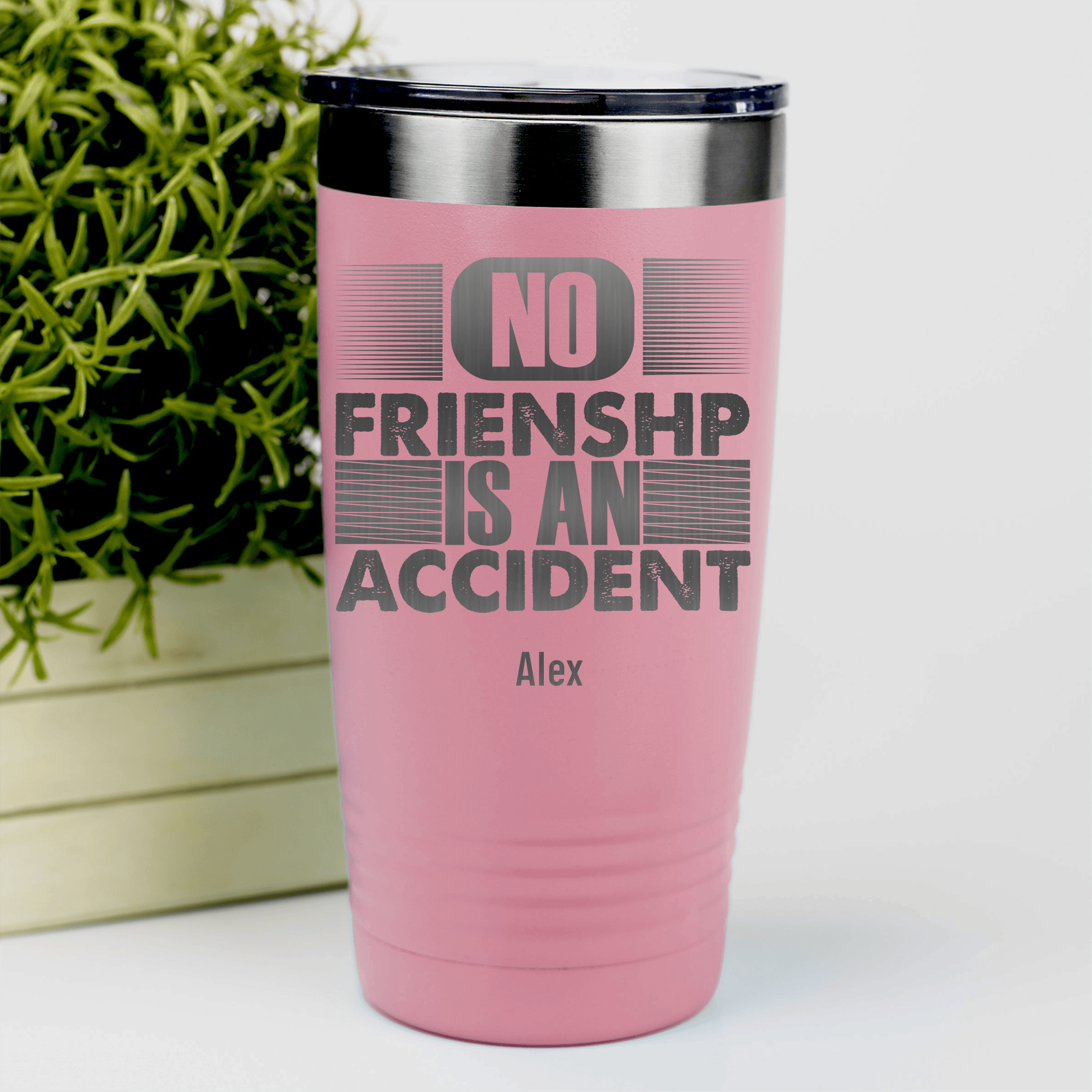 Salmon Best Friend Tumbler With No Friendship Is An Accident Design