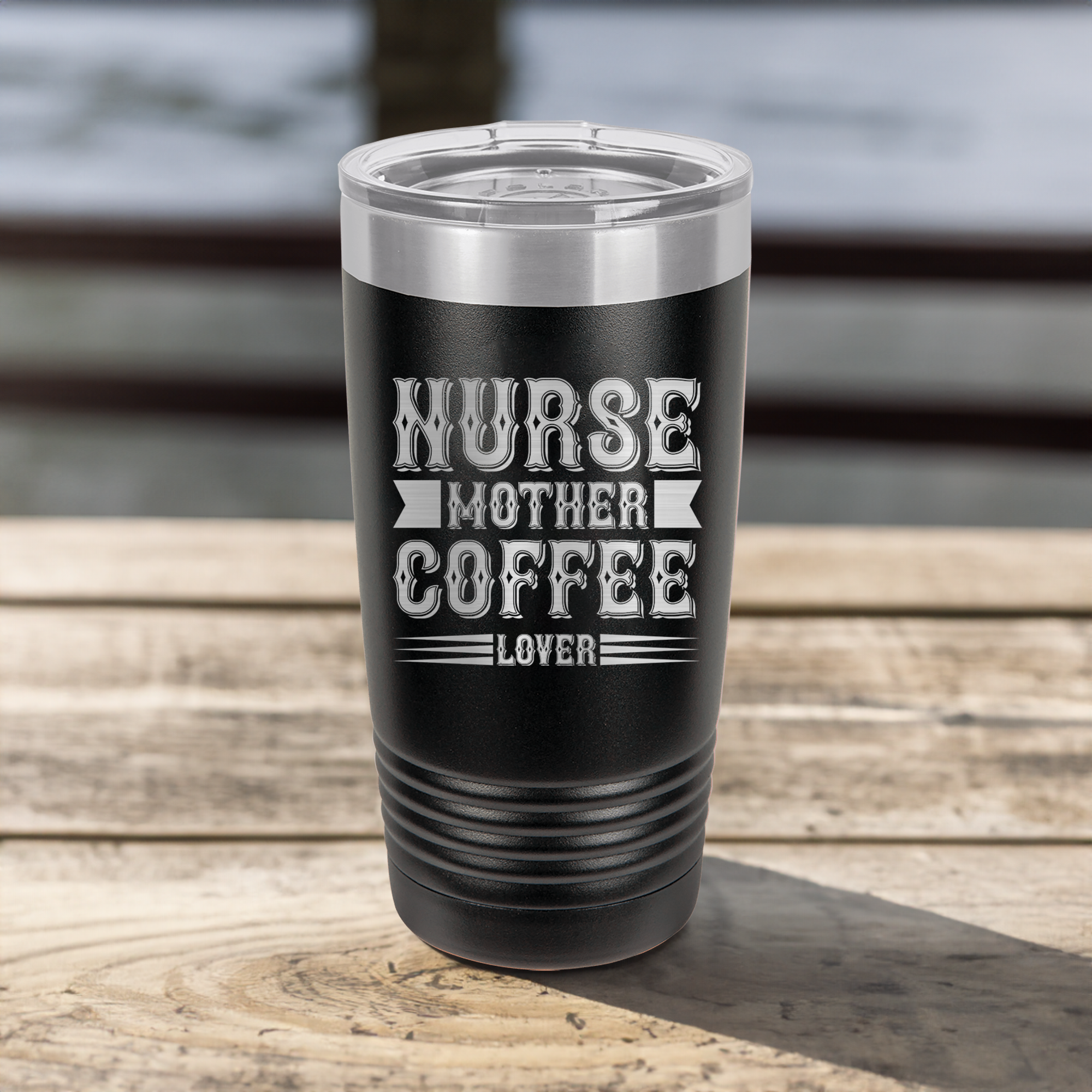 Funny Nurse Mother And Coffee Ringed Tumbler