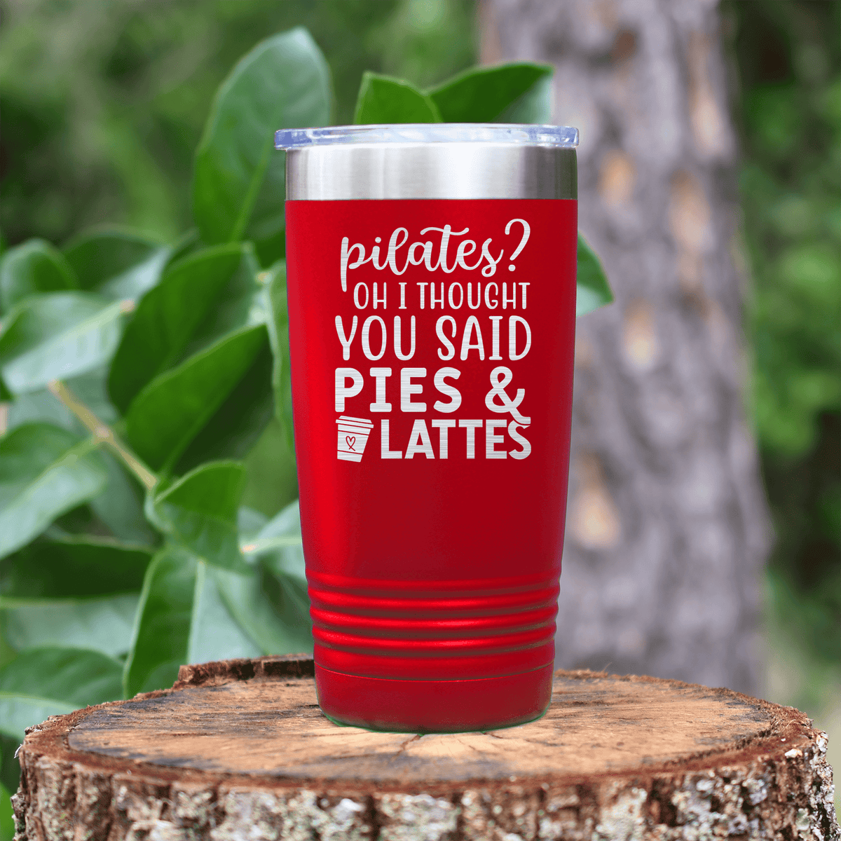 Red pickelball tumbler Pies And Lattes