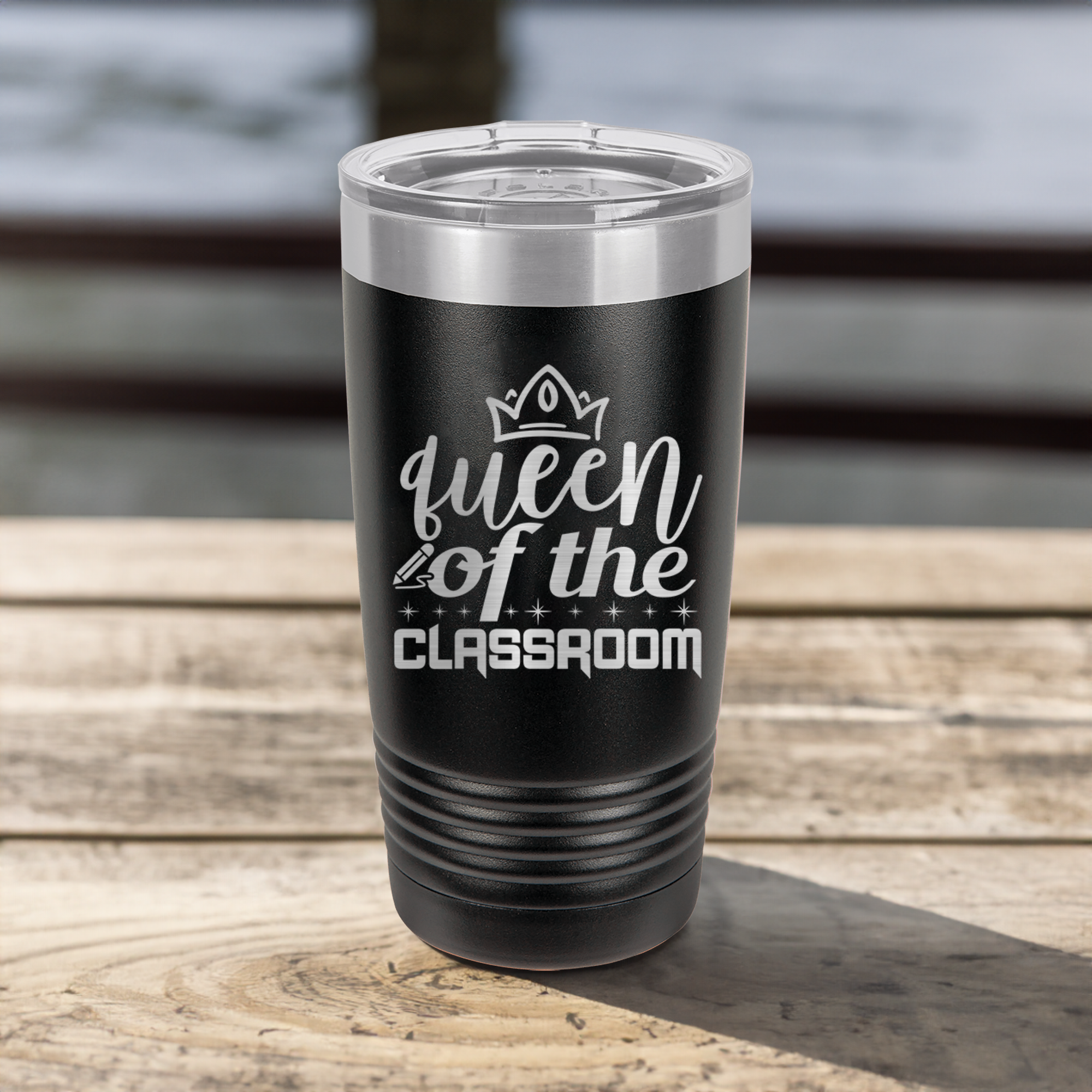 Funny Queen Of The Classroom Ringed Tumbler