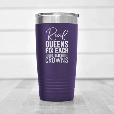 Purple Best Friend tumbler Real Queens Fix Crowns