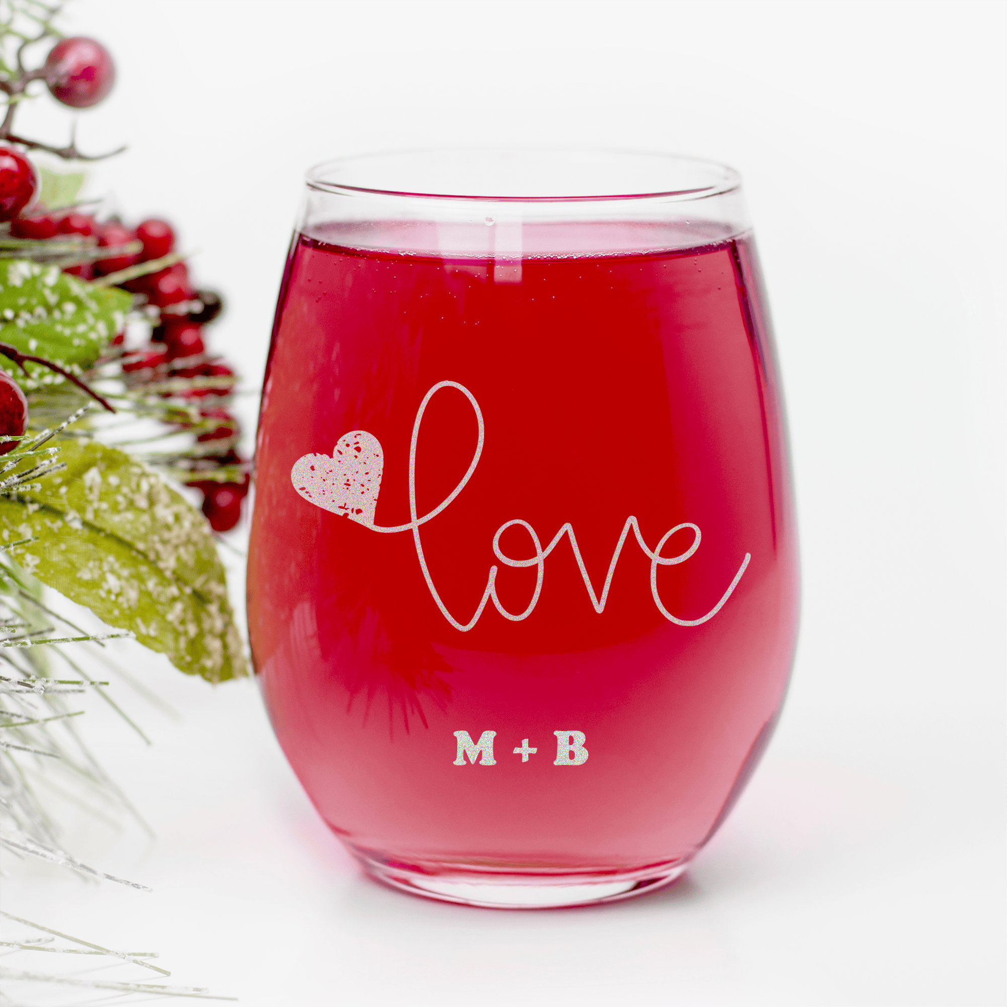 Simple Love Stemless Wine Glass
