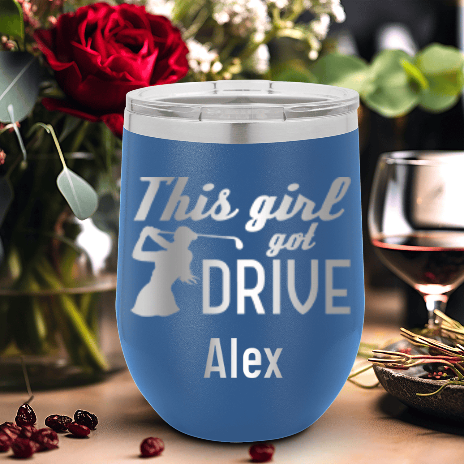 This Girl Can Drive Wine Tumbler