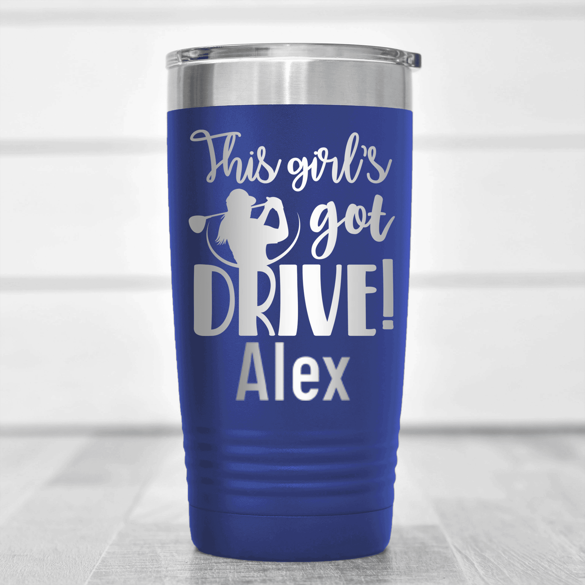 Blue Golf Gifts For Her Tumbler With This Girls Got Drive Design