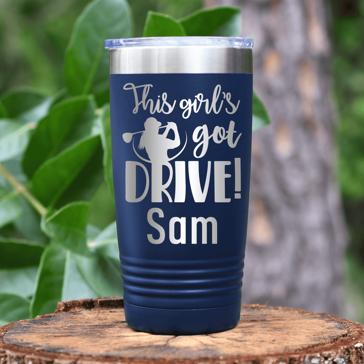 Navy Golf Gifts For Her Tumbler With This Girls Got Drive Design