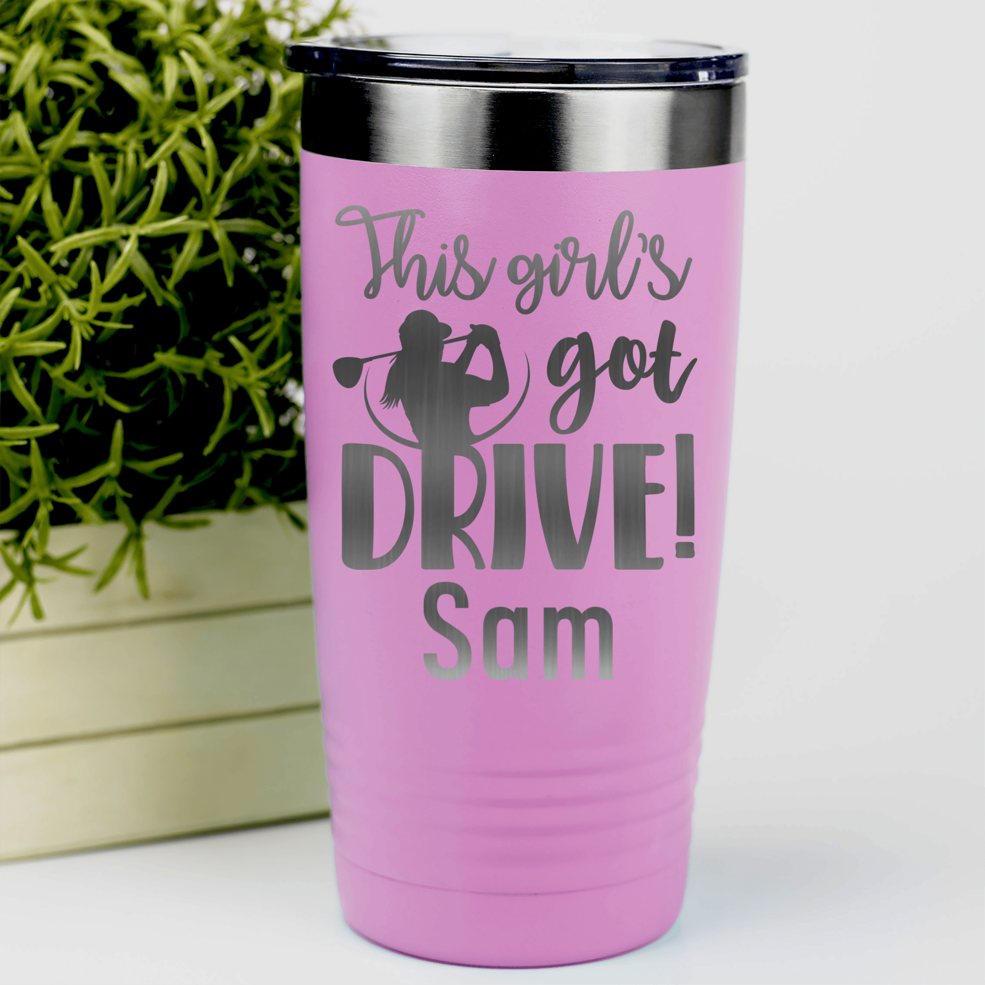 Pink Golf Gifts For Her Tumbler With This Girls Got Drive Design