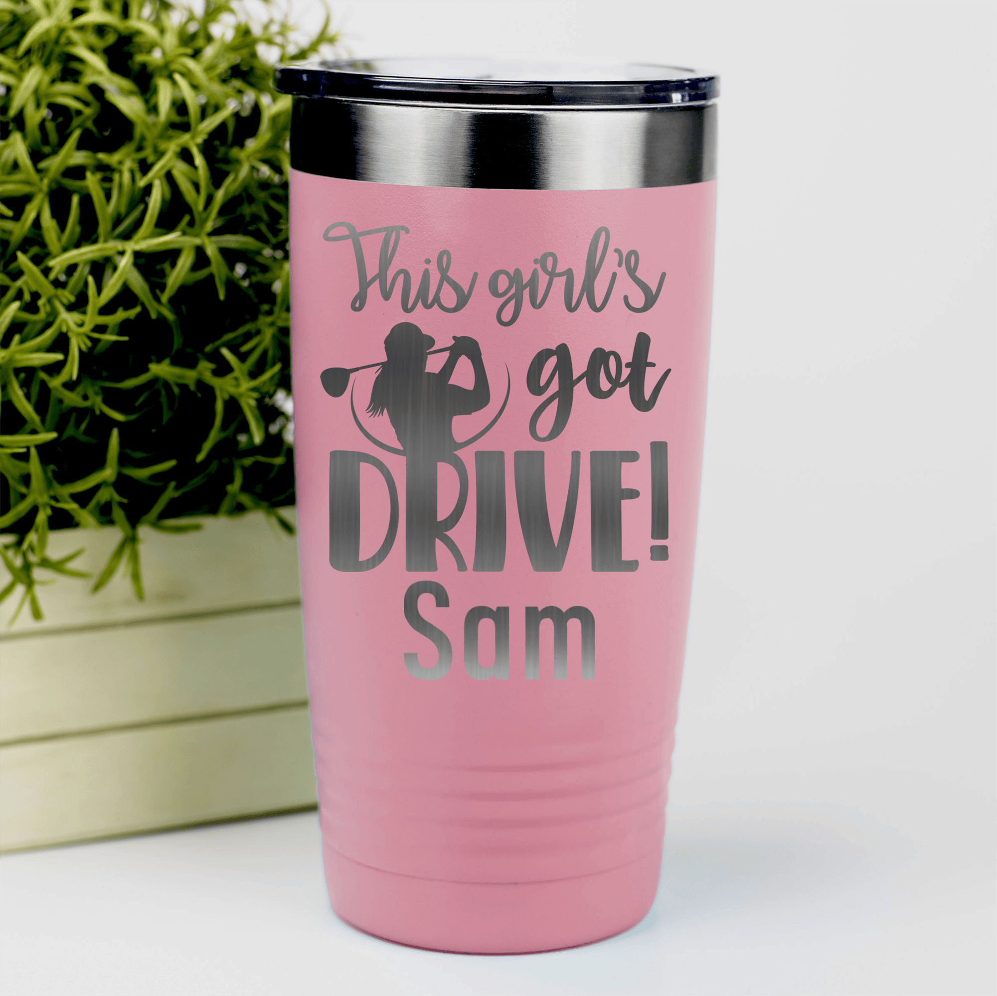 Salmon Golf Gifts For Her Tumbler With This Girls Got Drive Design
