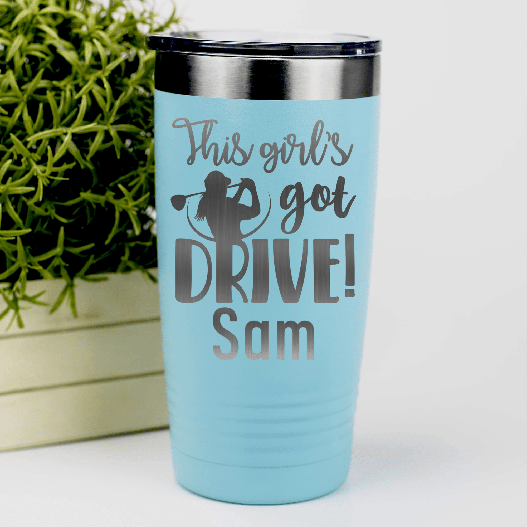 Teal Golf Gifts For Her Tumbler With This Girls Got Drive Design