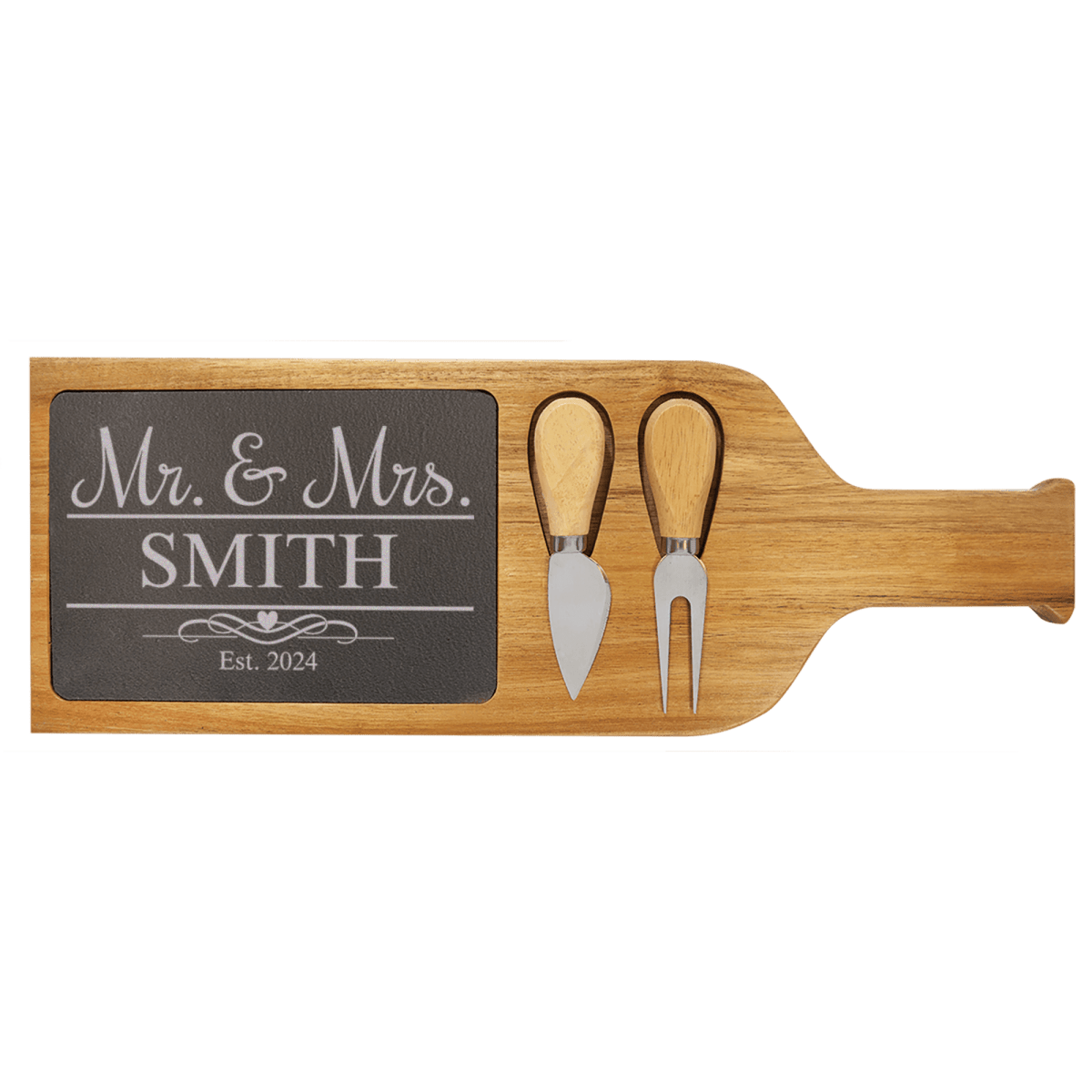 Personalized Timeless Bonds Wood Slate Serving Tray With Handle for her, Customized Gifts for Women by Groovy Girl Gifts