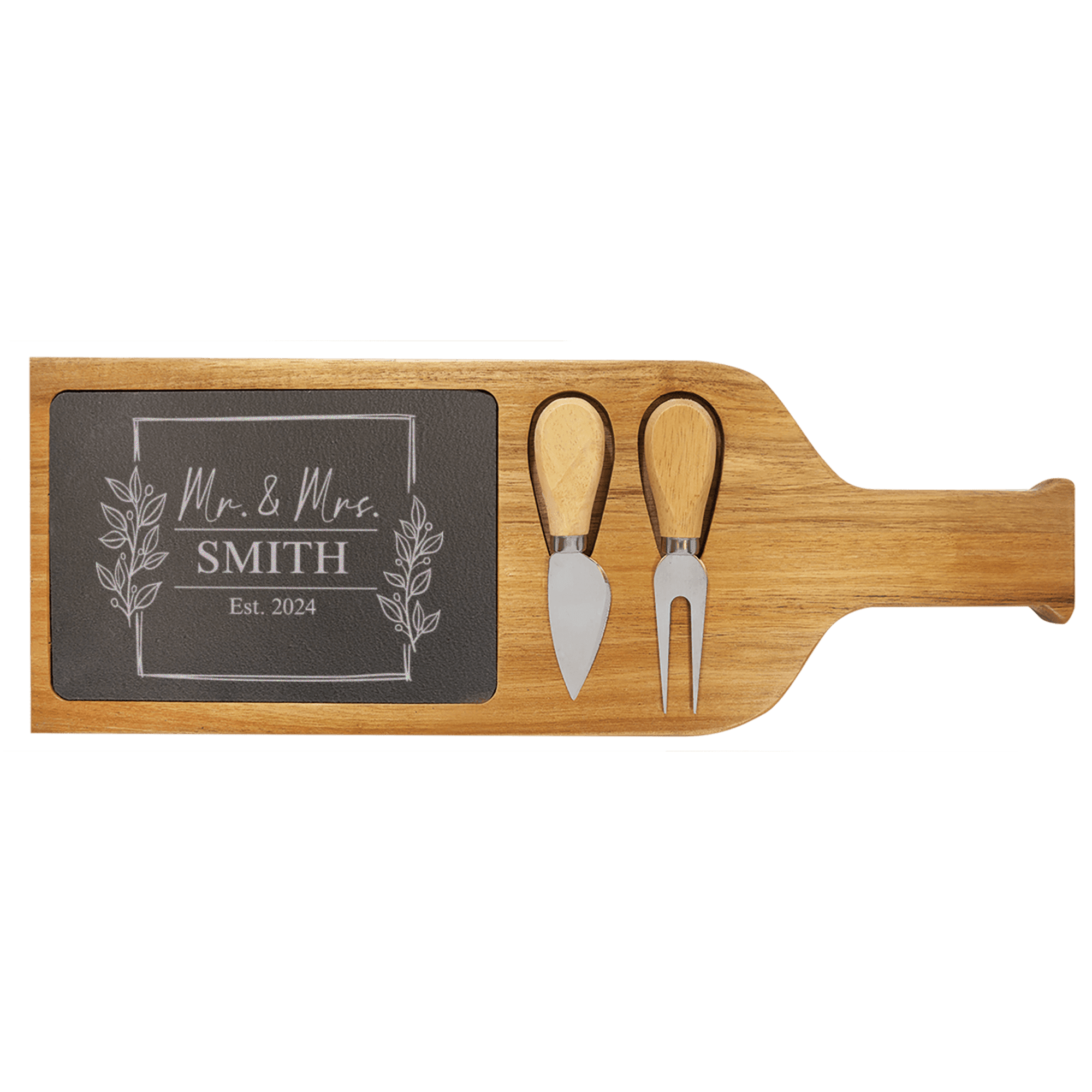 Years Of Joy Wood Slate Serving Tray With Handle