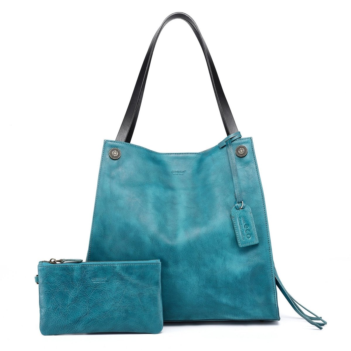 Personalized Daisy Leather Tote for her, Customized Gifts for Women by Groovy Girl Gifts