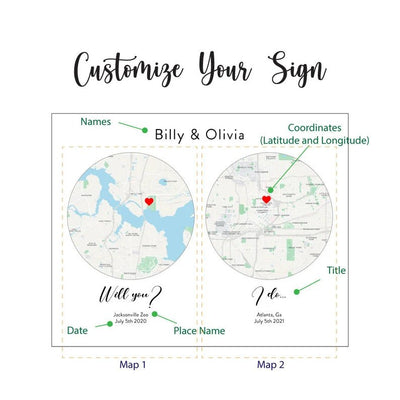 Anniversary First Date to I Do Romantic Map