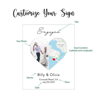 Anniversary Personalized Light Up Engagement Plaque