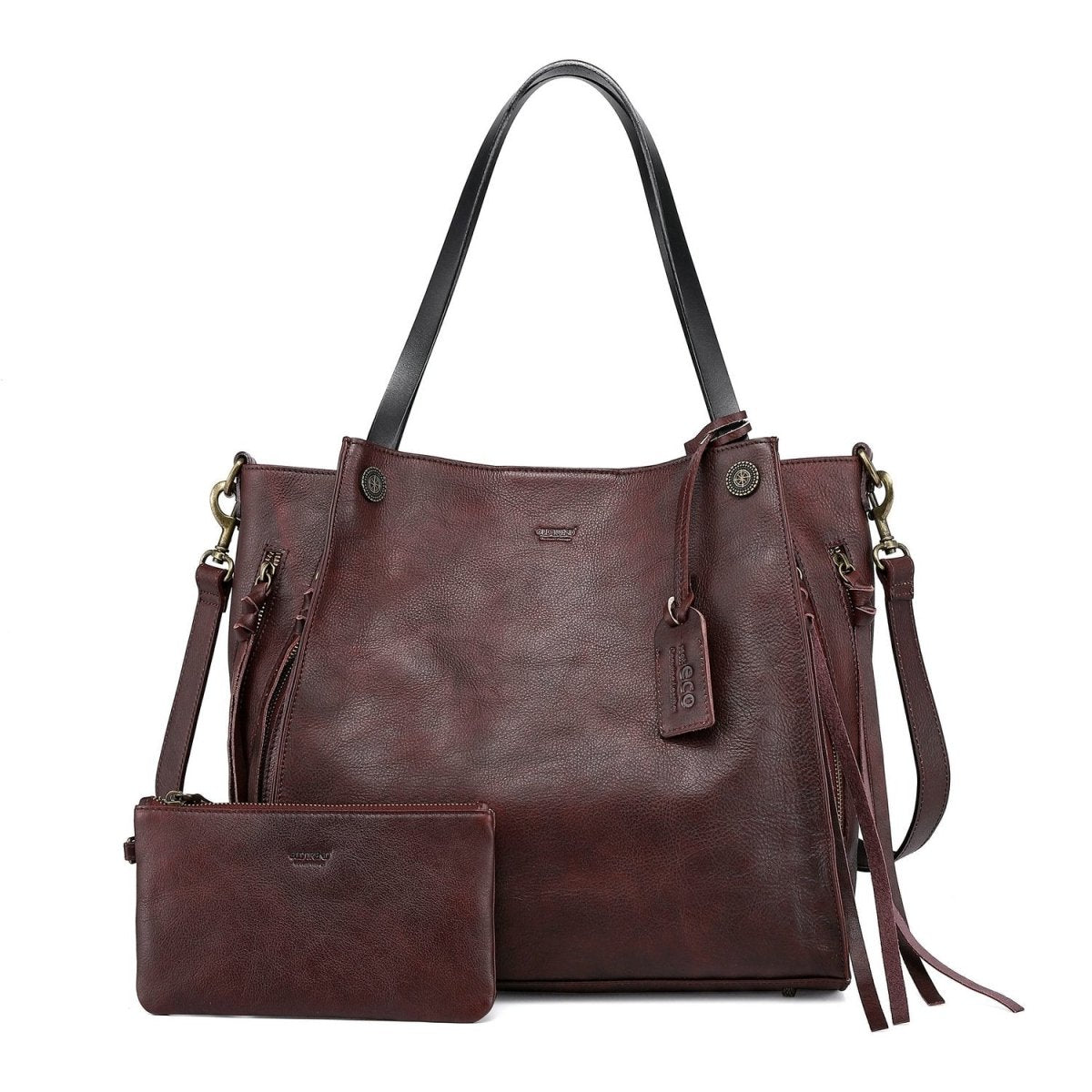 Personalized Daisy Leather Tote for her, Customized Gifts for Women by Groovy Girl Gifts