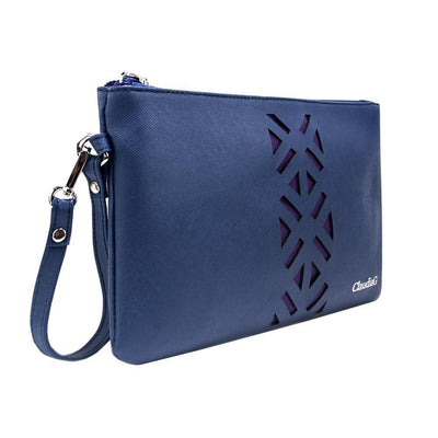 Bags & Luggage - Women's Bags - Clutches Leather PractiPouch Large - Sapphire