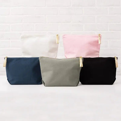 Bags & Luggage - Women's Bags - Cosmetic Bags & Cases Script Font Canvas Makeup Bag